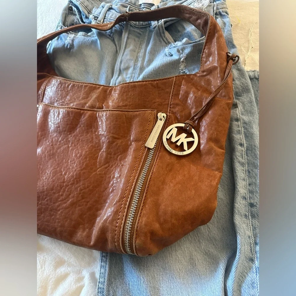 Michael Kors MK Cognac Crosby Hobo Bag